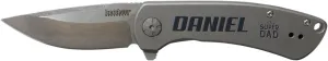 PlaqueMaker Customizable Folding Knives or Multi-tools, Personalized Pocket Knife for Men and Women, Gift for Father's Day, Birthday, Anniversary, Wedding, Housewarming (Stainless Steel)