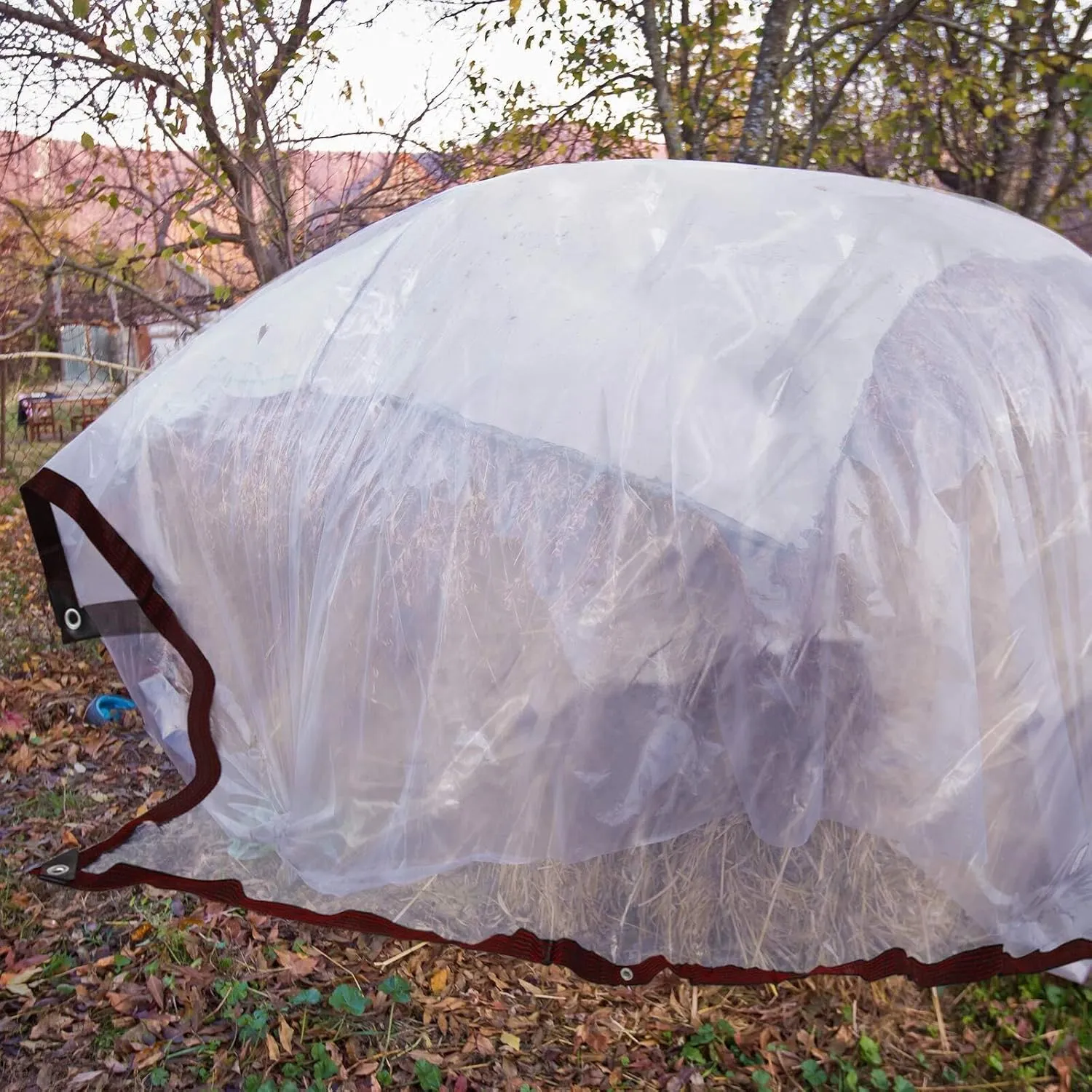 Plastic Tarps Heavy Duty Waterproof - 10X10FT Clear Vinyl Tarp with Grommets for Patio Tarpaulin for Outside Chicken Coop Porch Gazebo Plant Garden Lonas