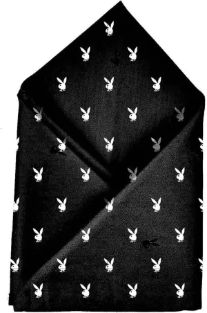 Playboy Classic Rabbit Pocket Square - Exquisite Designed Classic Pocket Squares for Men - Cotton Fabric Adjustable Square Pocket for Special Events - Men's Pocket Squares for Modern Lifestyle