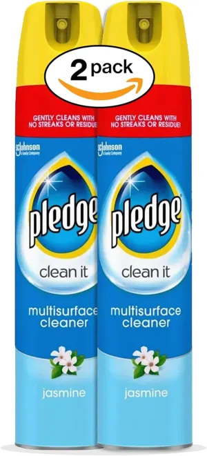 Pledge Spray 250ml Pack (2, Multi-Surface Jasmine)