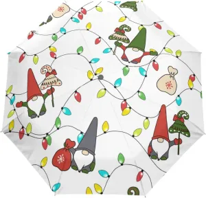 Poeticcity Automatic Folding Umbrella, Auto Open/Close 3 Folds Parasol, Compact Windproof Strong Umbrellas for Travel Sun & Rain