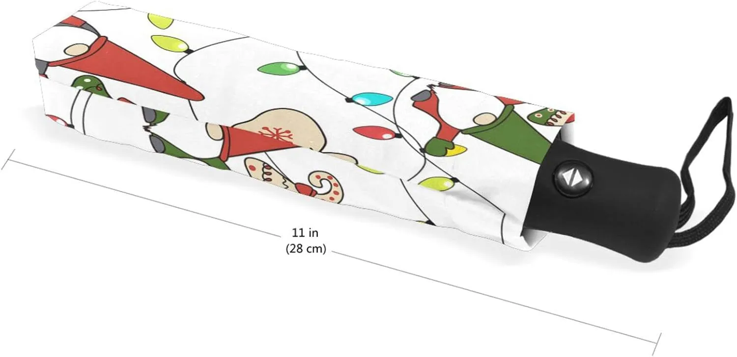 Poeticcity Automatic Folding Umbrella, Auto Open/Close 3 Folds Parasol, Compact Windproof Strong Umbrellas for Travel Sun & Rain