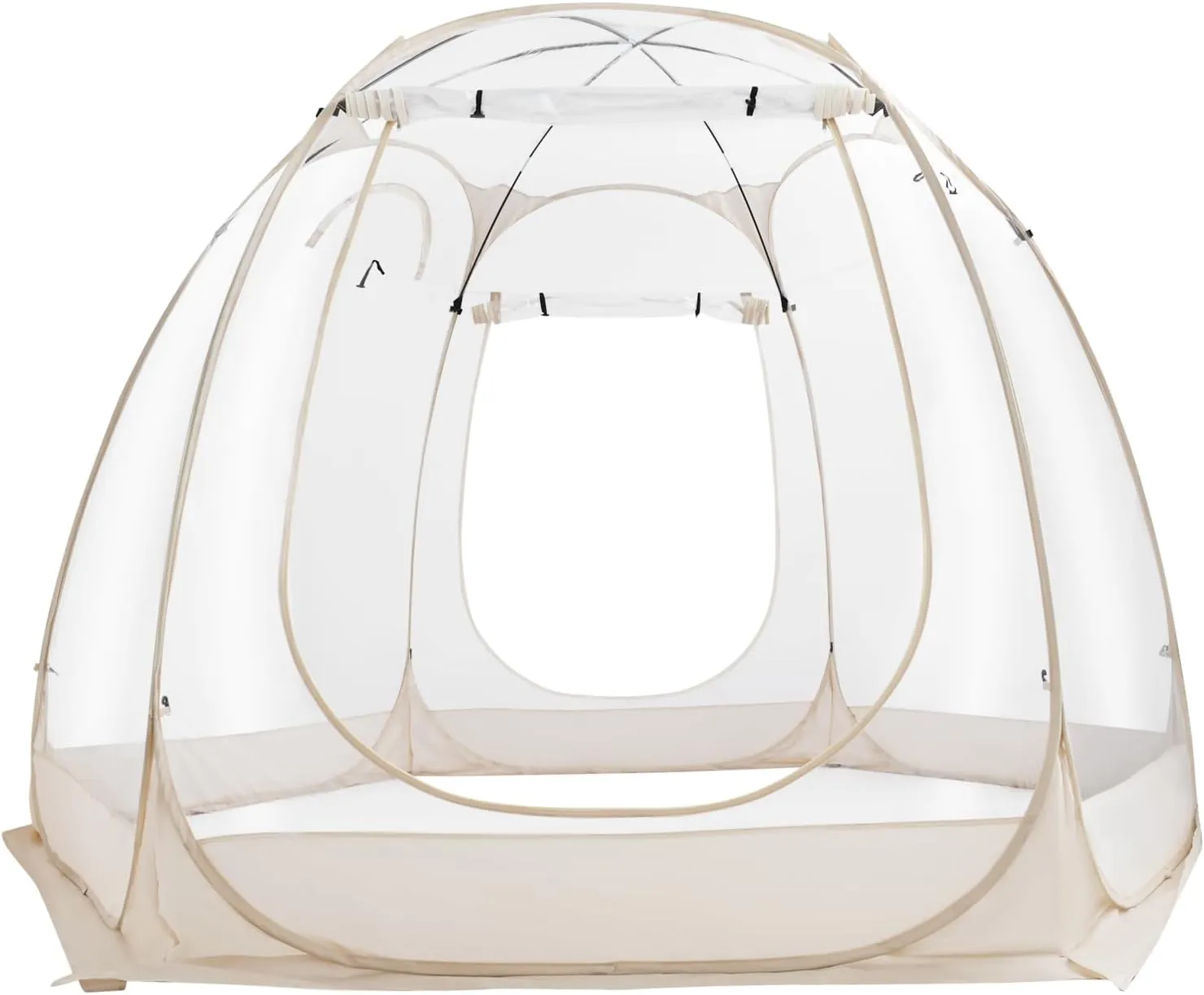 Pop Up Bubble Tent - 9.84’ x 6.73’ Instant Tent for 6-10 People, Large Oversize Weather Proof Pod, Cold Protection Camping Tent, Pop Up Screened Canopy Tent