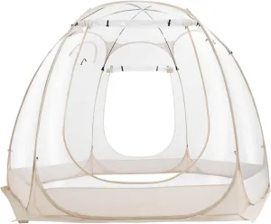 Pop Up Bubble Tent - 9.84’ x 6.73’ Instant Tent for 6-10 People, Large Oversize Weather Proof Pod, Cold Protection Camping Tent, Pop Up Screened Canopy Tent