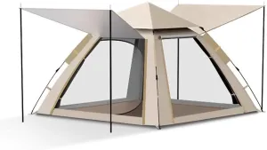 Pop Up Camping Tent, Easy Set Up with 2 Mesh Windows, 2 Doors, Vestibule & Rainfly, for Camping, Hiking, Mountaineering