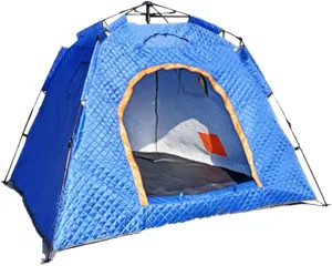Pop-Up Family Camping Tent 2-3 Persons, Waterproof Ventilated Removable Instant Tent, Quick Set Up Dome Tent for Outdoor Camping, Hiking, Fishing