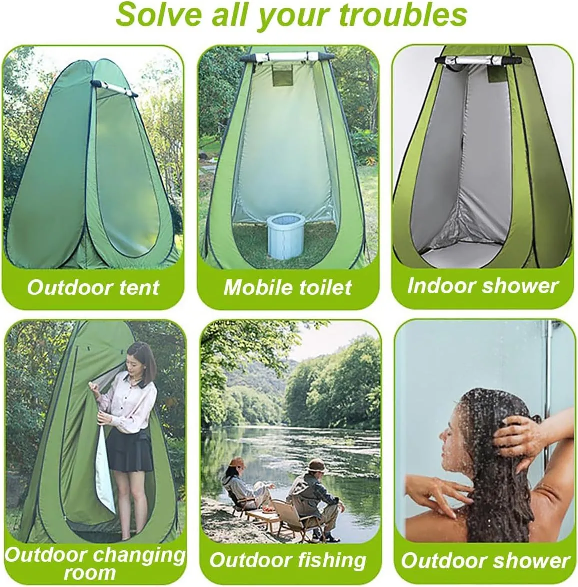 Pop Up Privacy Tent, Shower Tent Portable Outdoor Camping Bathroom Toilet Tent Changing Dressing Room Privacy Shelters Room, Easy Set Up, Foldable for Outdoors Indoor
