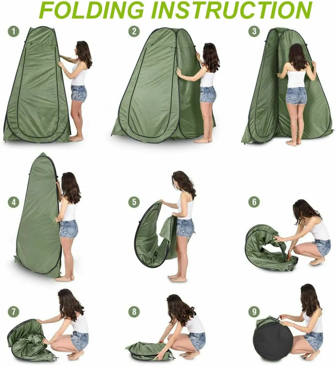 Pop Up Privacy Tent, Shower Tent Portable Outdoor Camping Bathroom Toilet Tent Changing Dressing Room Privacy Shelters Room, Easy Set Up, Foldable for Outdoors Indoor