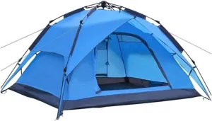 Pop Up Tent Family Camping Tent 4 Person Tent Portable Instant Tent Automatic Tent Windproof Easy to Set Up, Outdoor, Hiking and Mountain Trips