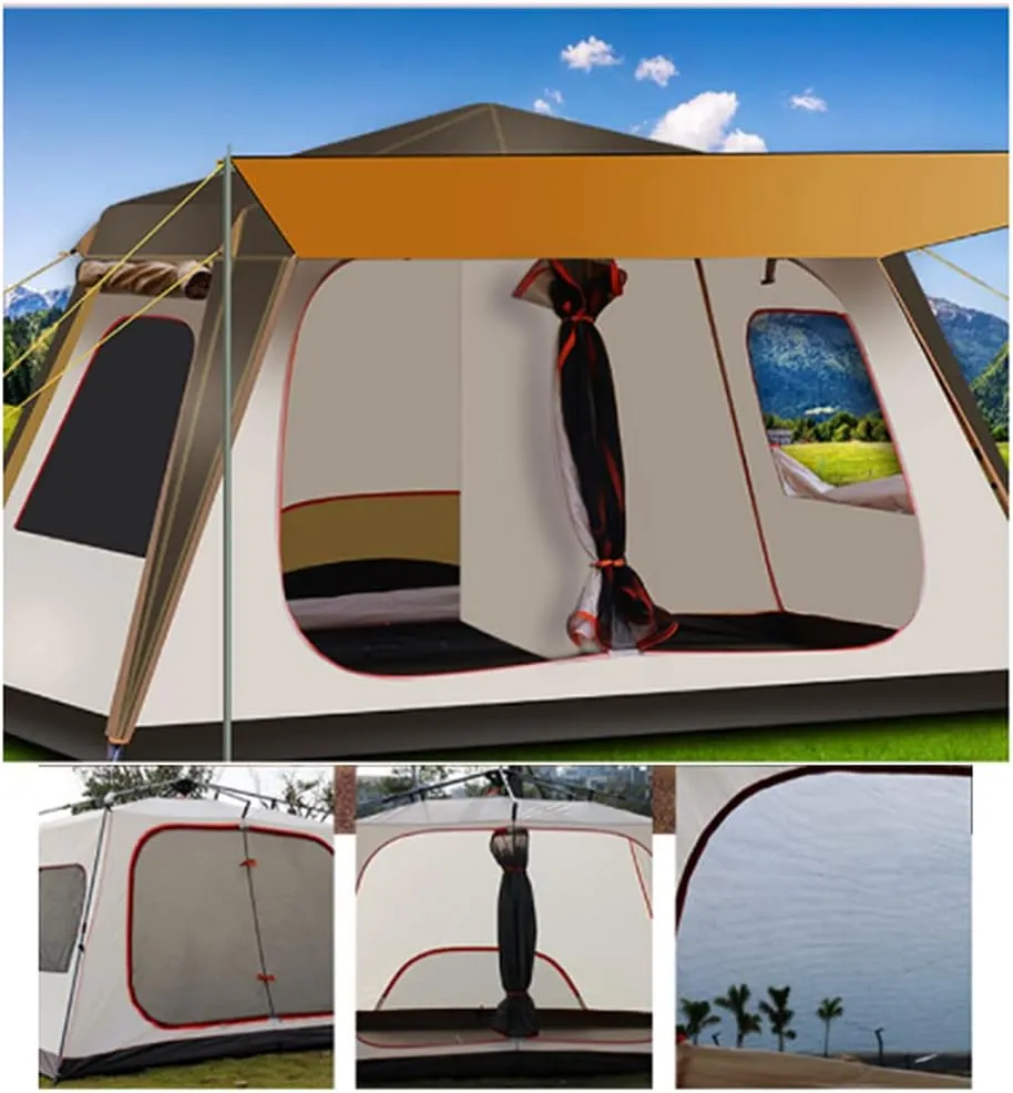 Pop Up Tent Family Camping Tent 5-8 Person Instant Backpacking Camping for Outdoor Beach Traveling Hiking Camping Hunting Fishing (Automatic Tent 5)