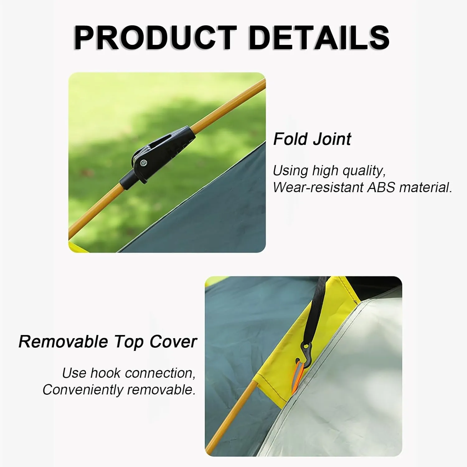 Pop up Tent, Portable Four-Season Camping Tent, Made of Water-Repellent Fabric, for Backpacking Trips for 2-3 People