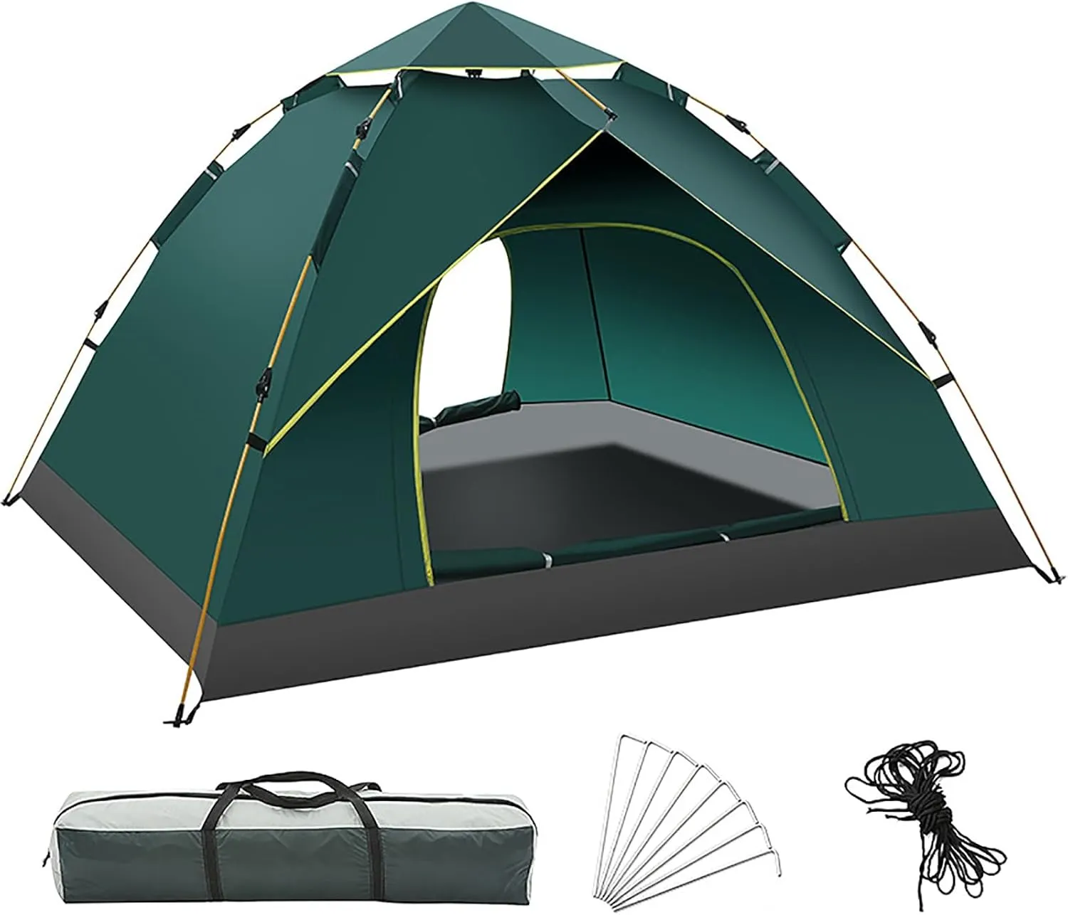 Pop up Tent, Portable Four-Season Camping Tent, Made of Water-Repellent Fabric, for Backpacking Trips for 2-3 People