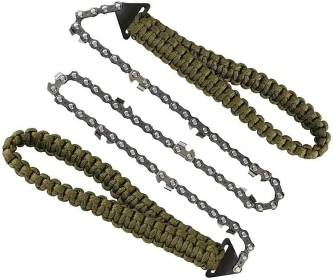 POPETPOP Lightweight Portable Pocket Saw Rope Wire Saw Easy Assembly for Outdoor