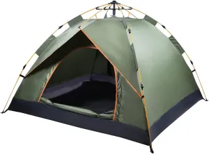 Portable Backpacking Tent, Waterproof Camping Tent Hiking Tent Anti‑UV Outdoor Automatic Tents for Family 3‑4 Person, Easy Setup for Camp Outdoor