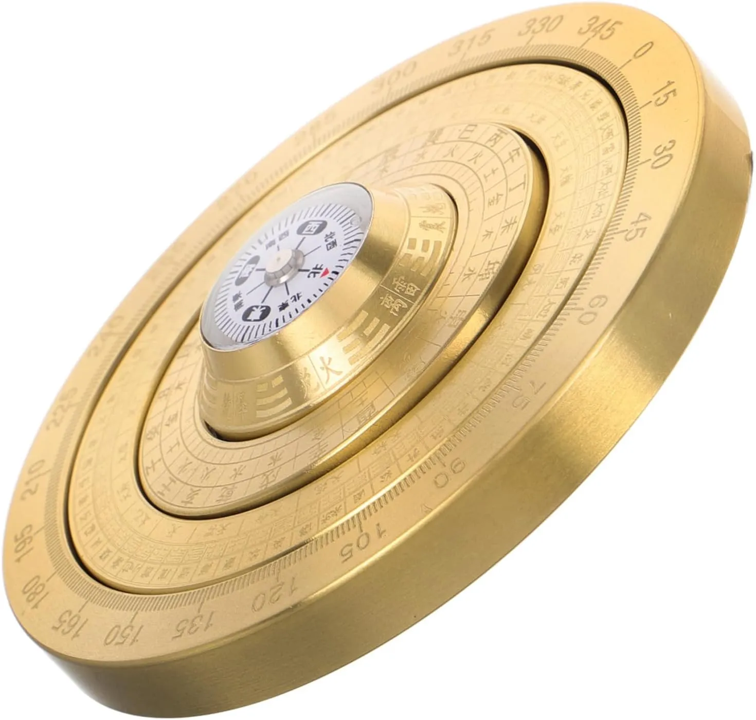 Portable Bagua Compass Mini Traditional Feng Shui Luo Pan for Luck Easy to Carry Ancient Chinese Compass Attractive Metal Design for Feng Shui Decoration and Prosperity
