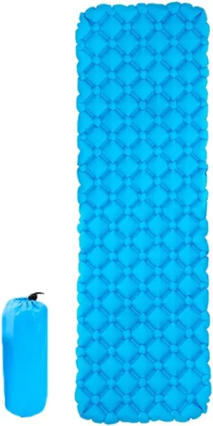 Portable Camping Mat Ultralight Inflatable Mattress TPU Proof Outdoor Tent Travel Folding Bed Sleeping Pad (Color : 01)