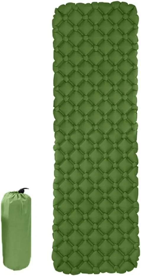 Portable Camping Mat Ultralight Inflatable Mattress TPU Proof Outdoor Tent Travel Folding Bed Sleeping Pad (Color : 02)