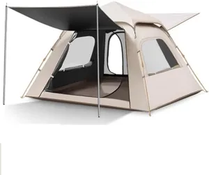 Portable Camping Tent Waterproof Windproof Pop Up Automatic Dome Beach Tents, Lightweight Double Layer Carrying Bag for Family Backpacking Hiking Mountaineering Weekend Trips