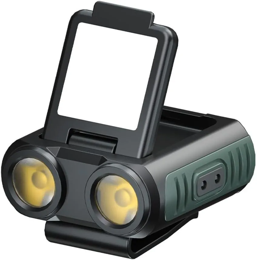 Portable Clip Headlamp Outdoor Camping Fishing Headlight Waterproof Hat Clamp Light Sensing USB aable HeadLantern
