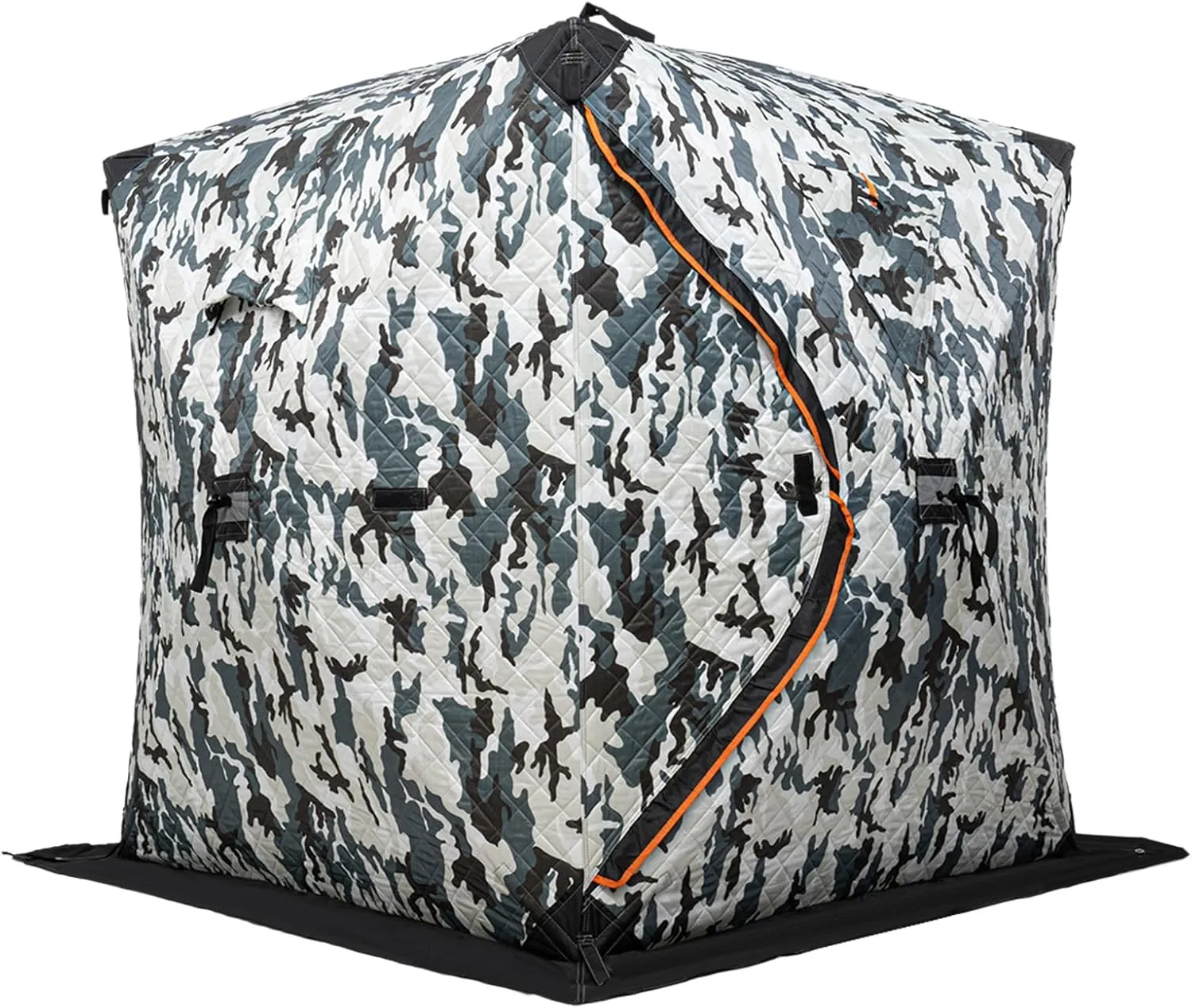 Portable Ice Fishing Tent, 3 Layers of Cotton Insulation Fishing Shelter, Thermal Ice Fishing Tent, 1-2 Person D-Shaped Door Outdoor Ice Shanty for Camping, Hiking, Adventure, Field Trips