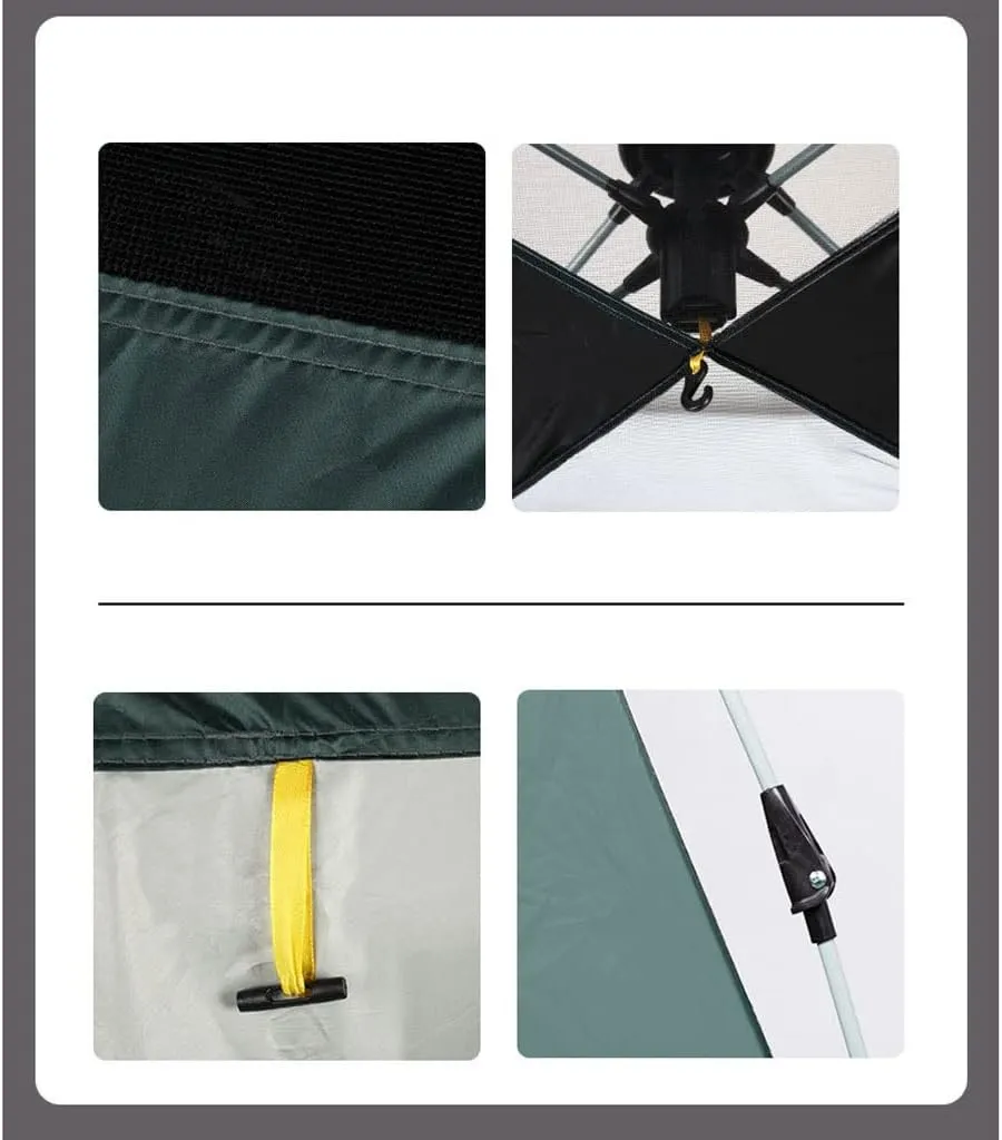 Portable Lightweight Backpackitent - 3 Season Ultralight Waterproof Campitent, Large Size Easy Setup Tent for Family, Outdoor, Hikiand Mountainee(3-4 Person) (Green a)