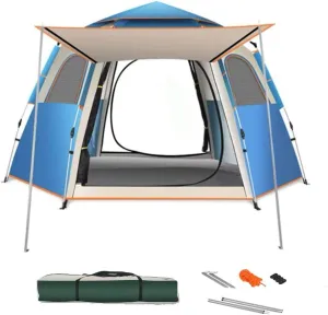 Portable Lightweight Backpackitent - 3 Season Ultralight Waterproof Campitent, Large Size Easy Setup Tent for Family, Outdoor, Hikiand Mountainee(3-4 Person) (Green a)