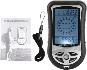 Portable Multifunctional Electronic Weather Altimeter Barssssometer for Outdoor Activities