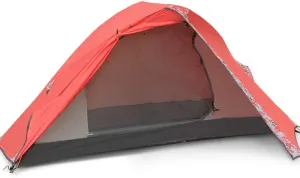 Portable Outdoor Tent, Single Tent Double-Layer Anti-Storm Rain Windproof Sunscreen Light Campitent Ultra Light Easy to Carry Fishitent (Watermelon Red a)