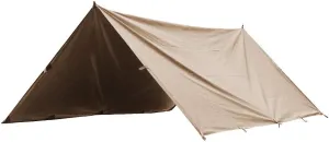 Portable Tarp for Hammock Tent Shelter Backpacking Camping Outdoor Picnic Hiking Travel (Khaki, 3 x 4 M, for 4-5 People)