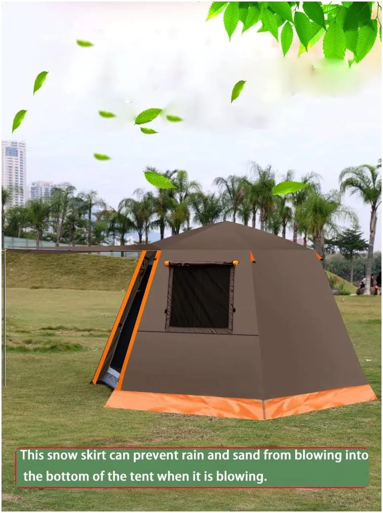 Portable Tent Campiautomatic Instant Waterproof Windproof Dome Tent with Front Room Space,for Family Trip Festival Garden Campigathering (Green L)