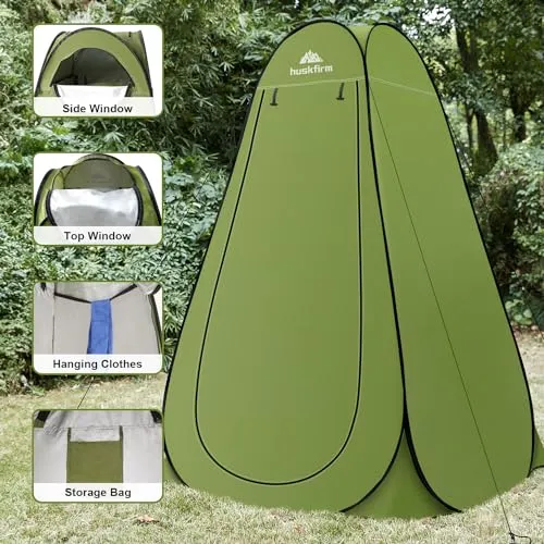 Portable Toilet Kit for Adults,Pop Up Privacy Tent,Stainless Steel Portable Camping Toilet