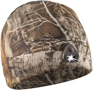 POWERCAP 2.0 Headlamp LED Beanie Cap Ultra-Bright Hands Free LED Lighted Battery Powered Hat - Real Tree Edge Fleece (HLB-8414)