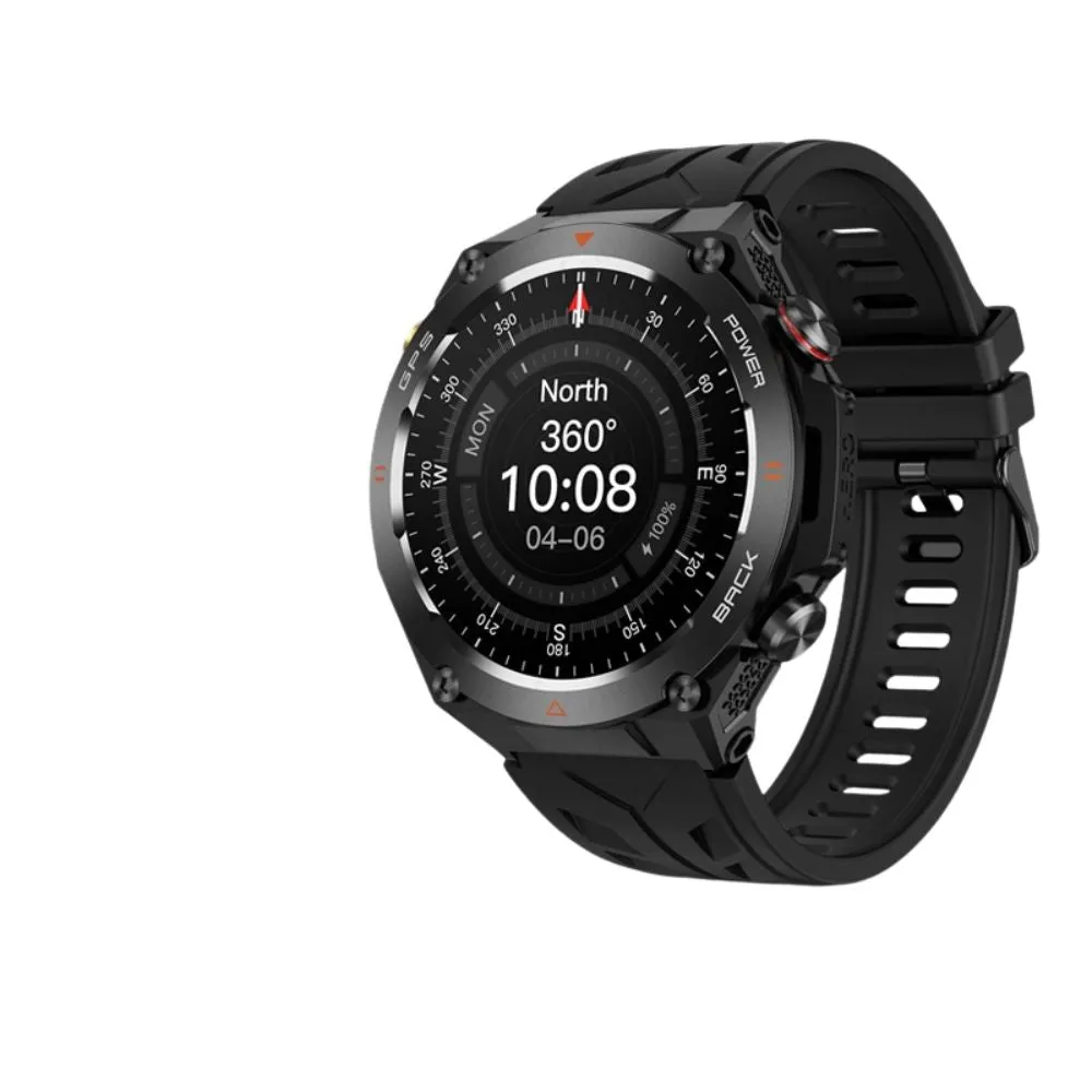 Premium Outdoor Smartwatch for Men – Waterproof 1ATM, GPS, Compass, Altitude, Barometric Pressure, Health Monitoring, 650mAh Battery, Bluetooth Call, Fitness Tracker