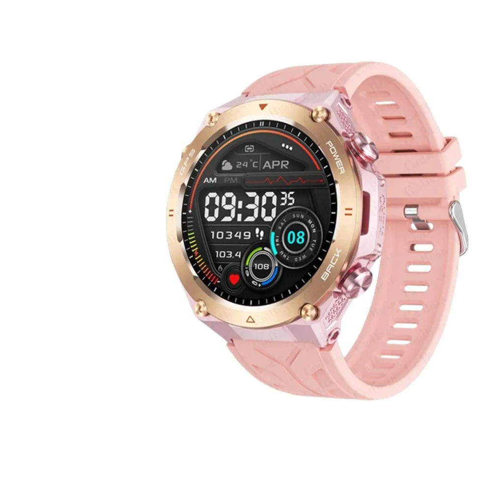 Premium Outdoor Smartwatch for Men – Waterproof 1ATM, GPS, Compass, Altitude, Barometric Pressure, Health Monitoring, 650mAh Battery, Bluetooth Call, Fitness Tracker