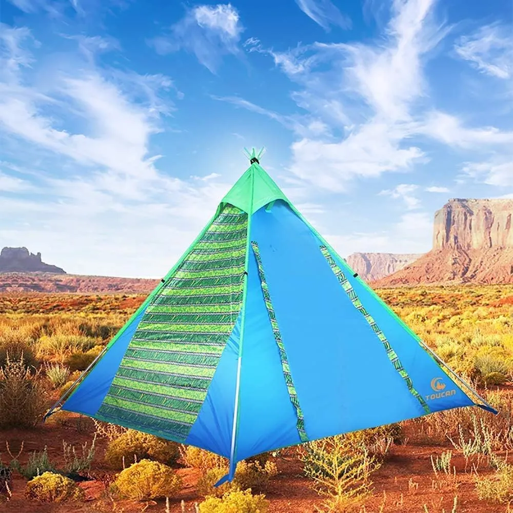 Protection Sun 3-4 People Camping Tent Outdoor Shade Canopy Waterproof Tarp Compatible with Wilderness Survival Mountaineering-2 Person Tents Tent (Co