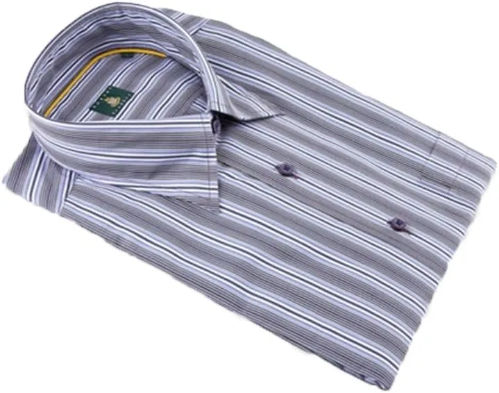 Purple Stripes Trim Fit Sport Shirt XXL