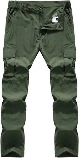 Quick Dry Cargo Pants Men's Outdoor Casual Workout Breathable Hiking Pant with Multi-Pocket