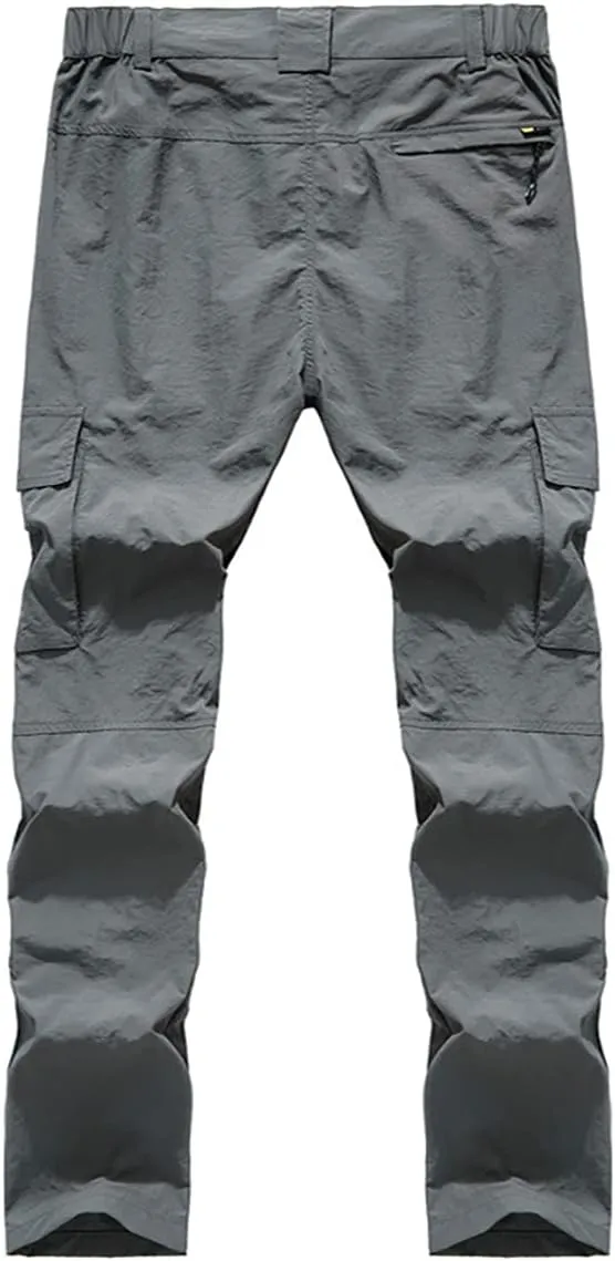 Quick Dry Cargo Pants Men's Outdoor Casual Workout Breathable Hiking Pant with Multi-Pocket