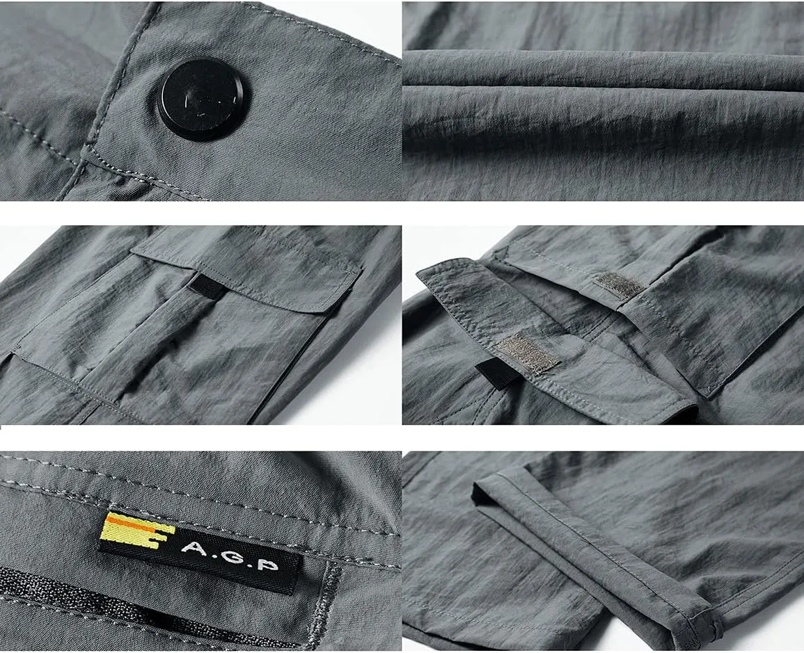 Quick Dry Cargo Pants Men's Outdoor Casual Workout Breathable Hiking Pant with Multi-Pocket