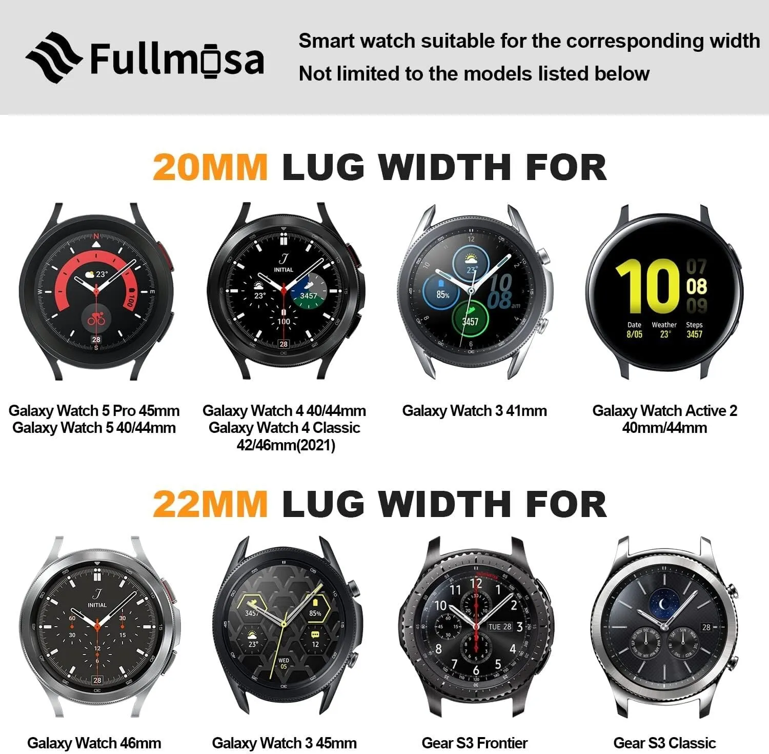 Quick Release Metal Chain Watch Bands, Stainless Steel Link Watch Strap Bracelet 18mm, 19mm, 20mm, 22mm For Men Women