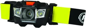 Railhead Gear LED Lightweight Headlamp, Battery Powered Industrial 200 Lumen Light with Strap for Adults with 3 Modes, KE-HL100