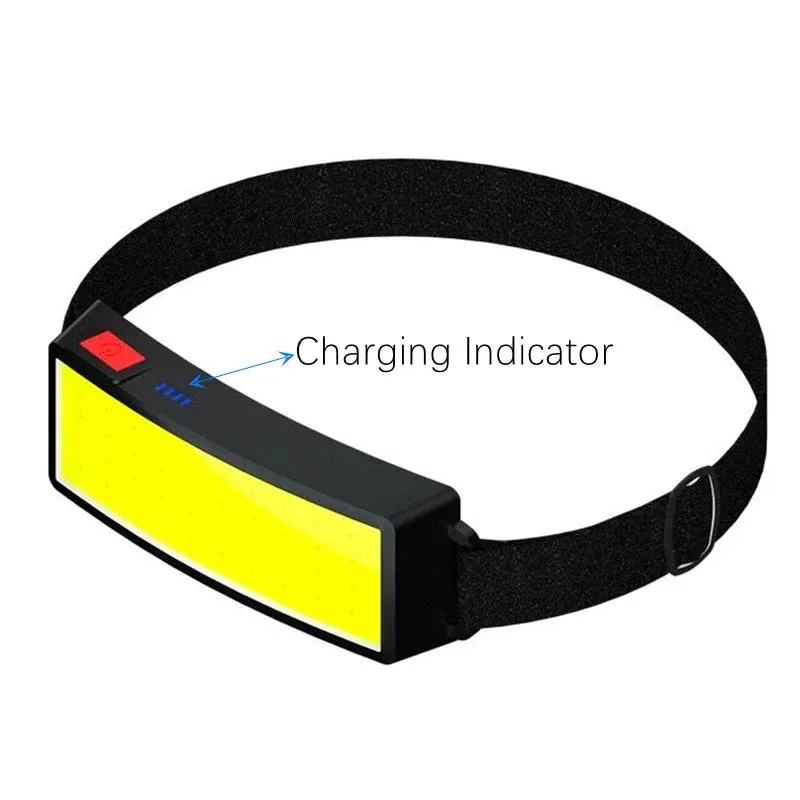 Rechargeable LED Headlamp with Built-in Battery, Type-C, Waterproof, for Outdoor Fishing and Camping