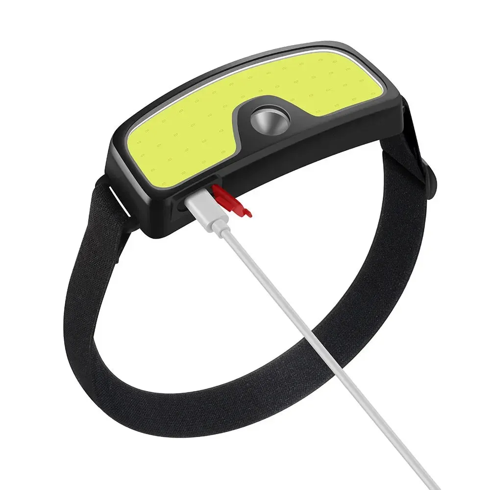 Rechargeable LED Headlamp with Built-in Battery, Type-C, Waterproof, for Outdoor Fishing and Camping