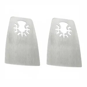 Replacement 2 Pack 52mm Flat Cut Stainless Steel Scraper Fits for Fein Multimaster Dremel Bosch Craftsman Ridgid Oscillating Tools for Versa Tool MB1N