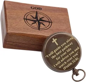 RII Baptism Compass Gift for My Son, Grandson, Teenage Boy, Confirmation, Christian, Communion, Catholic, Graduation, Inspirational & Sentimental Gift
