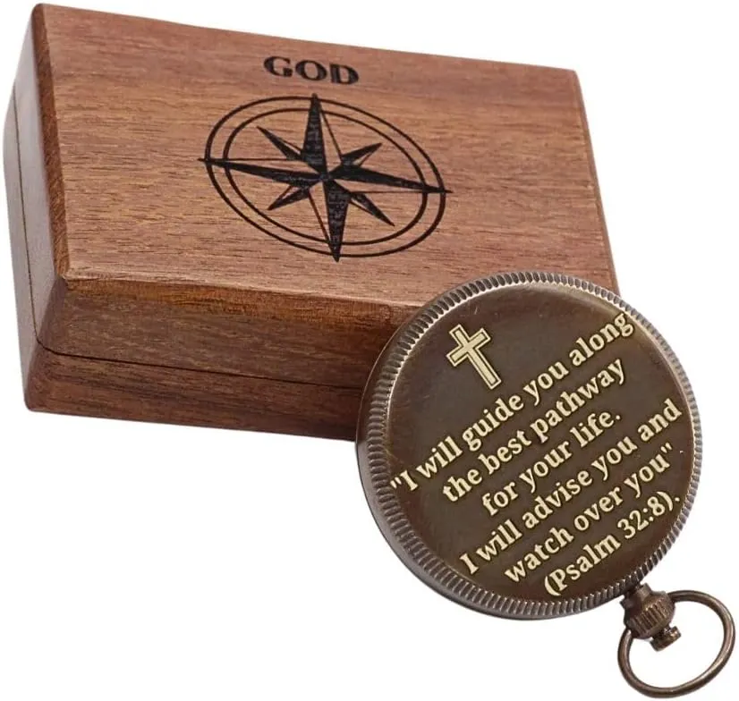 RII Baptism Compass Gift for My Son, Grandson, Teenage Boy, Confirmation, Christian, Communion, Catholic, Graduation, Inspirational & Sentimental Gift
