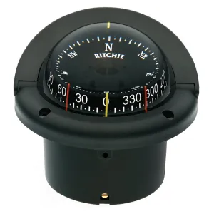 Ritchie Flush Mount Helmsman HF-743 Combidial Compass (Black Housing)