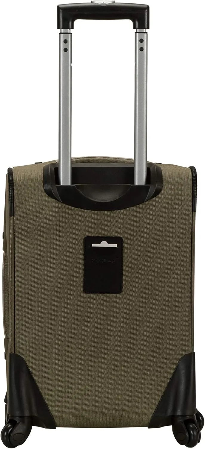 Rockland Impact Softside Spinner Wheel Luggage, Olive, 4-Piece Set (18/22/26/30)