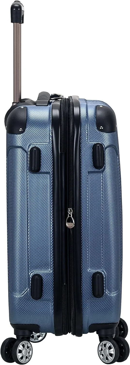 Rockland London Hardside Expandable Luggage with Spinner Wheels, Blue, Carry-On 20-Inch