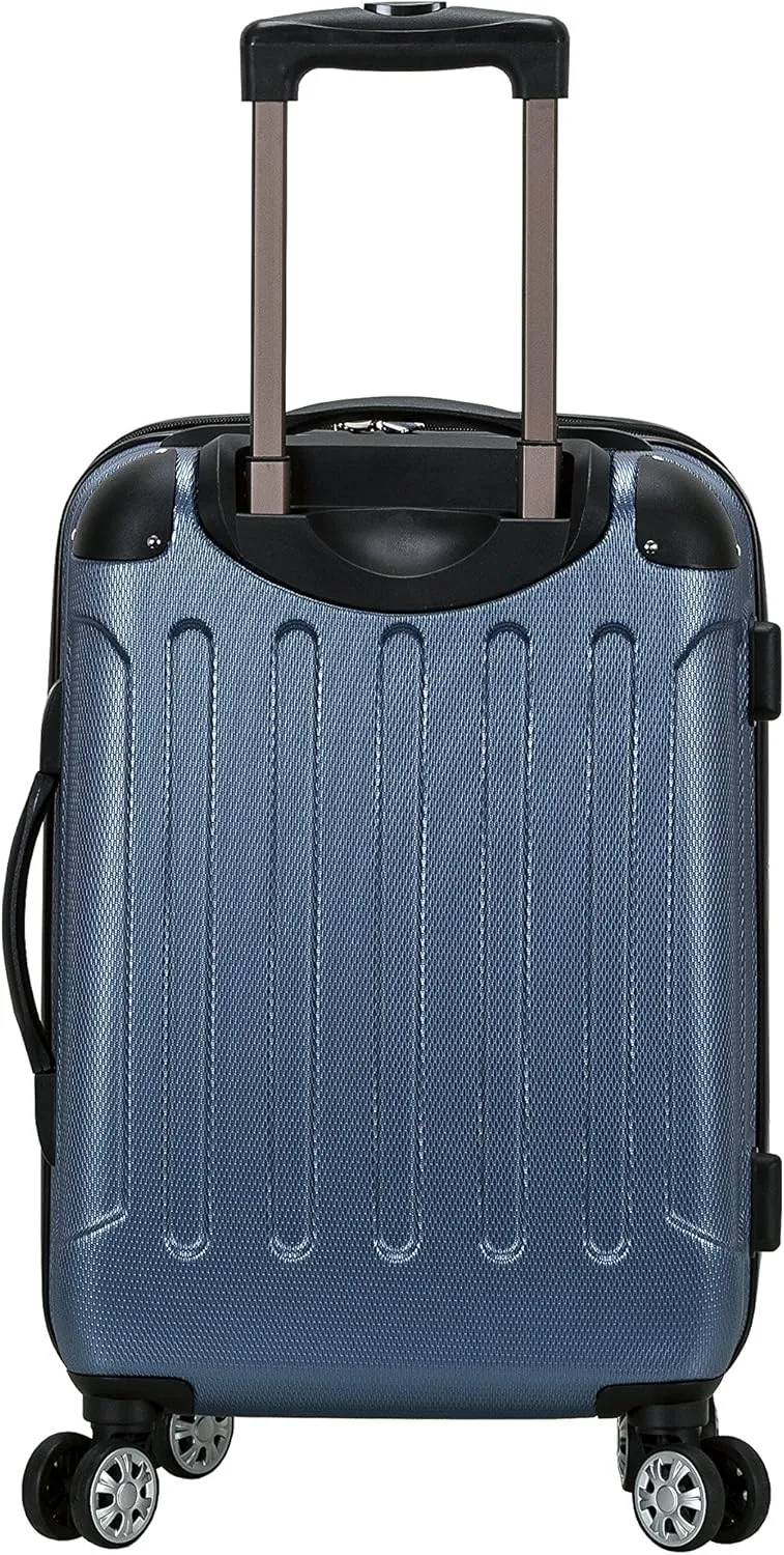 Rockland London Hardside Expandable Luggage with Spinner Wheels, Blue, Carry-On 20-Inch